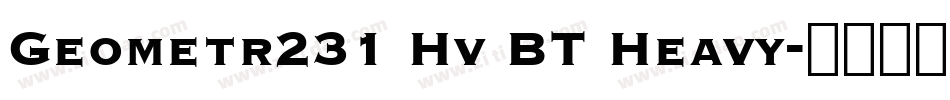 Geometr231 Hv BT Heavy字体转换